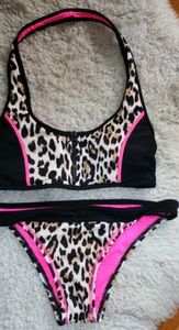 JUICY COUTURE SPORT leopard pink swimsuit bikini
